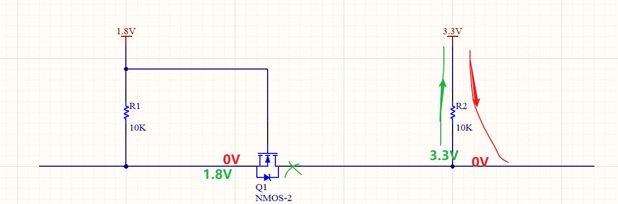 單個MOS管 電平轉換電路